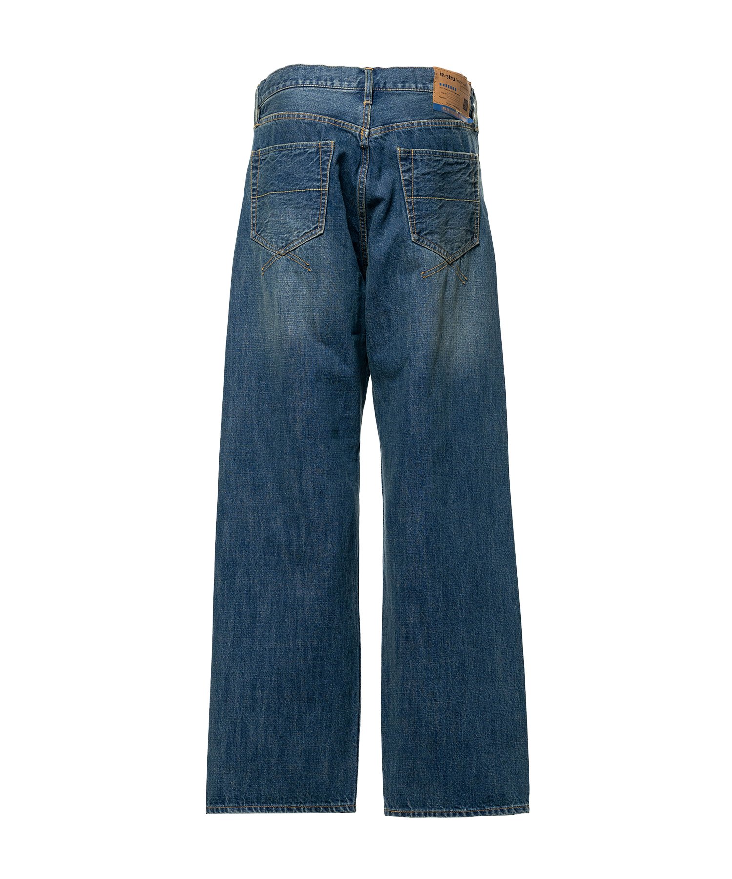 Hard Washed Selvage Denim Straight Pants