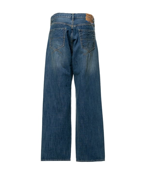 Hard Washed Selvage Denim Straight Pants