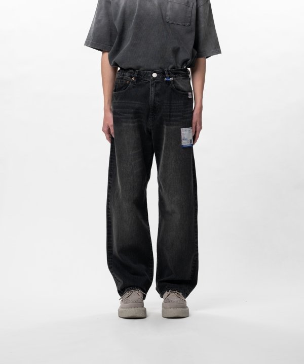 Hard Washed Selvage Denim Straight Pants
