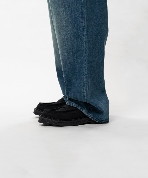 Hard Washed Selvage Denim Baggy Pants