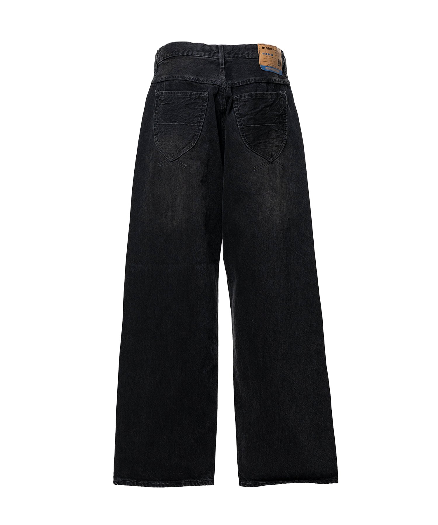Hard Washed Selvage Denim Baggy Pants
