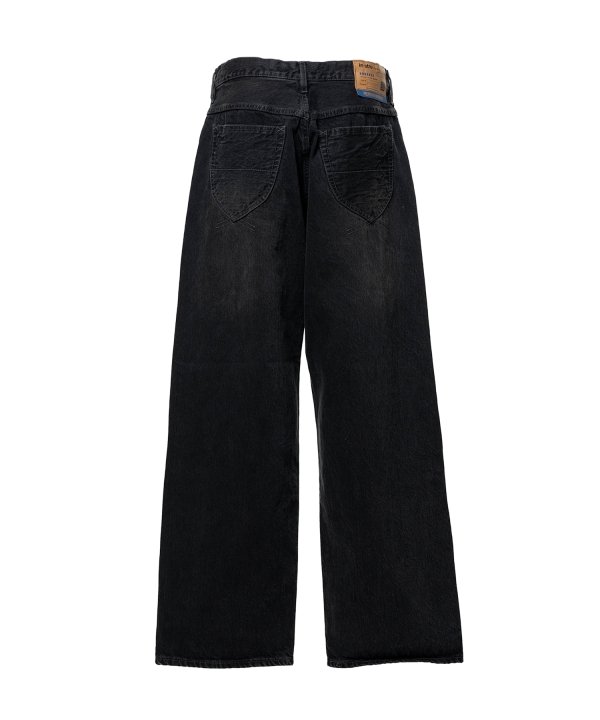 Hard Washed Selvage Denim Baggy Pants