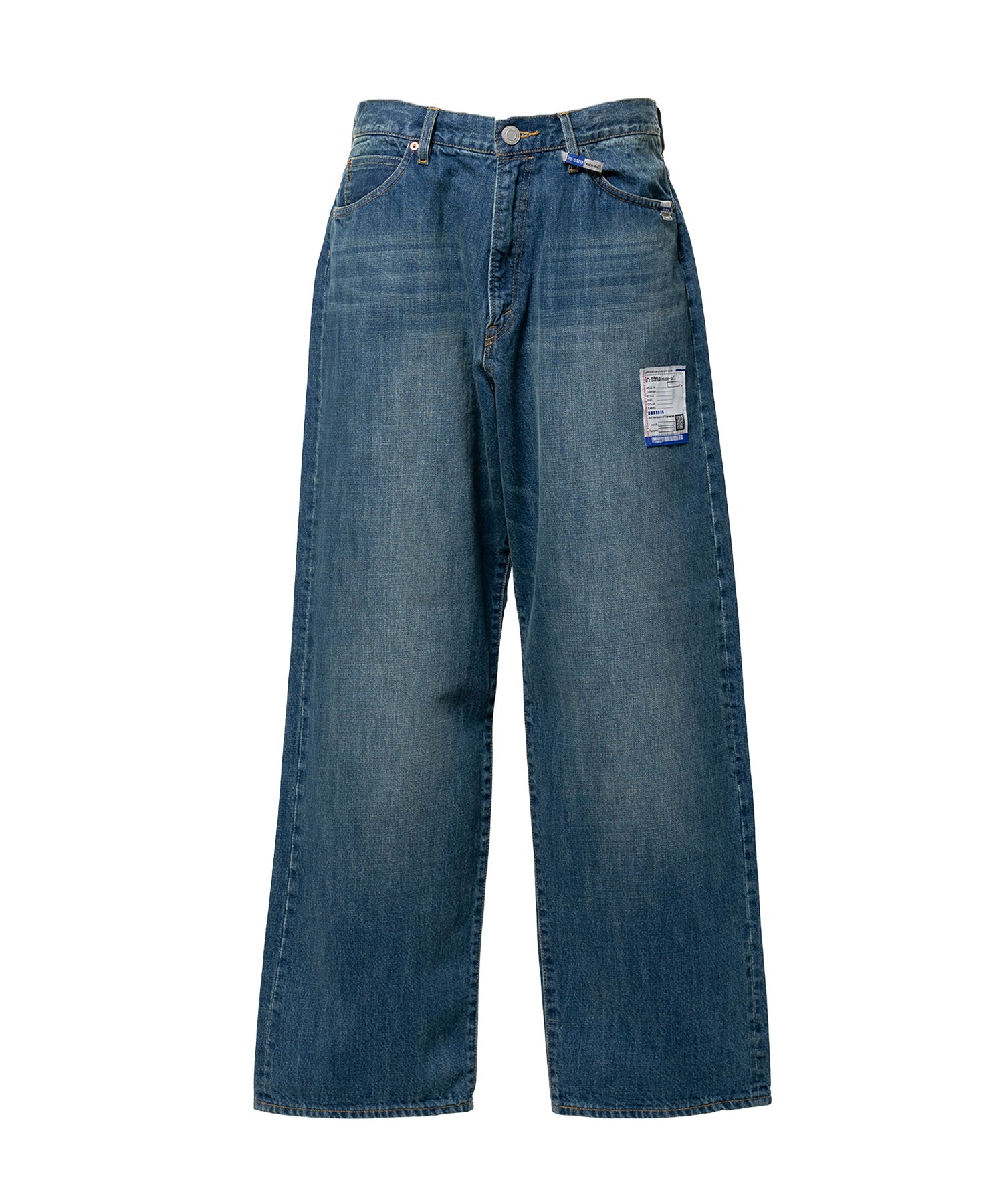 Hard Washed Selvage Denim Baggy Pants