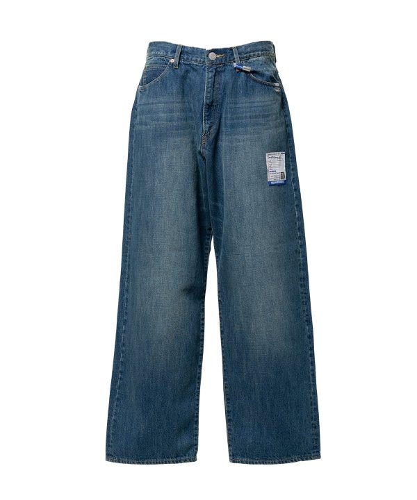 Hard Washed Selvage Denim Baggy Pants