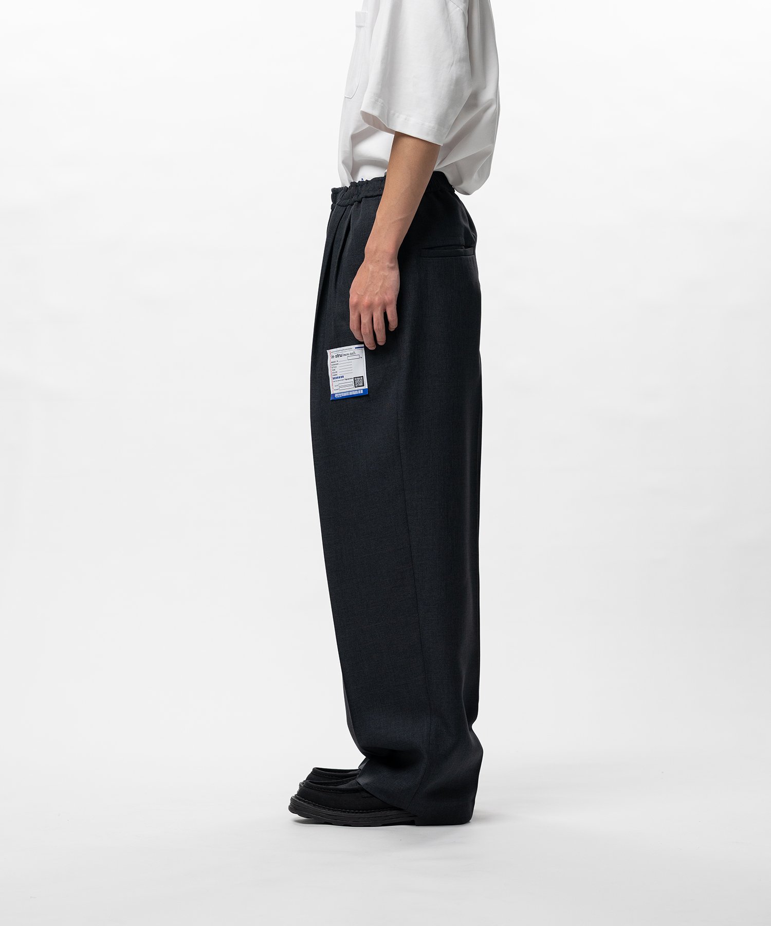 Sharkskin Wool Easy Pants