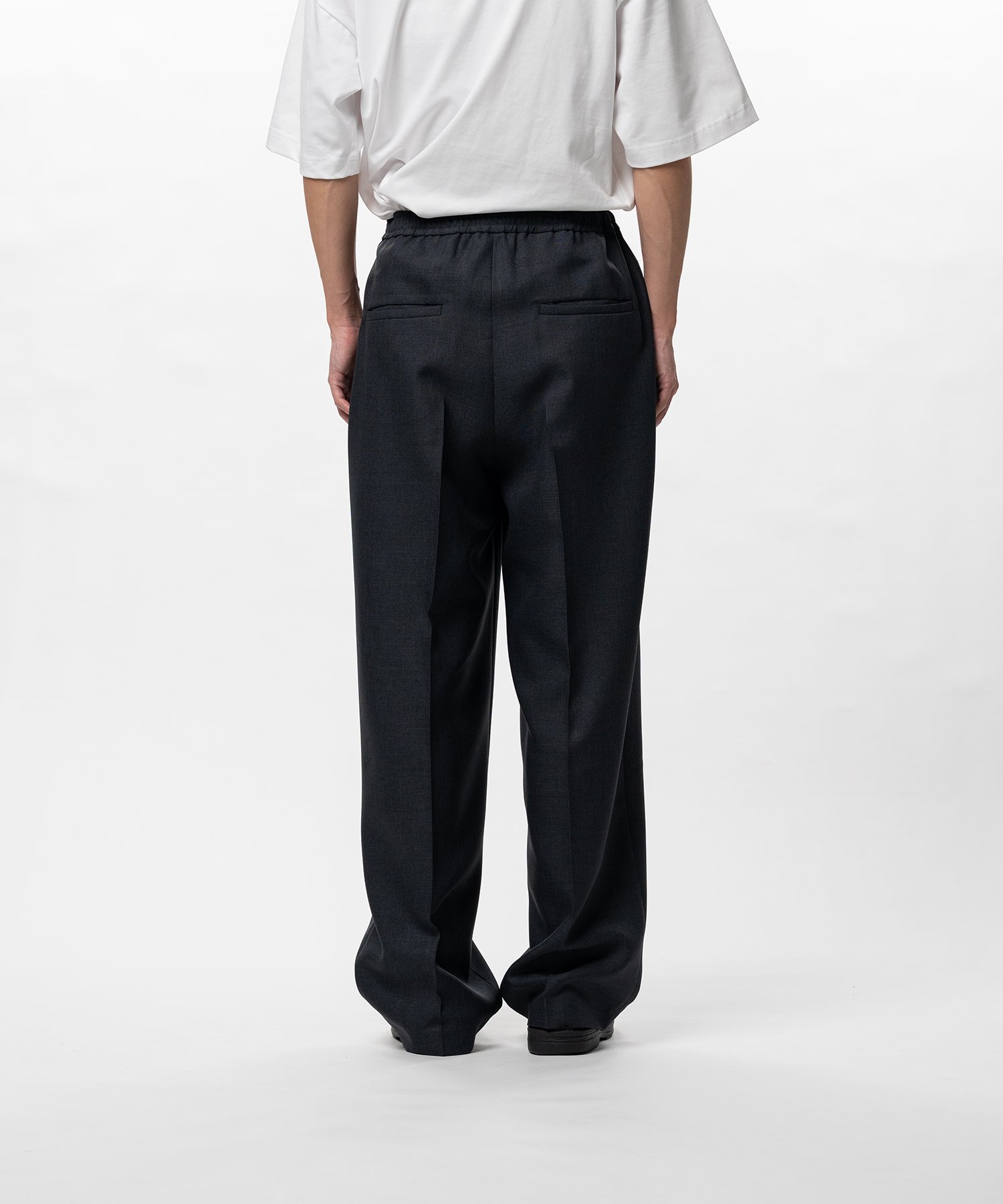 Sharkskin Wool Easy Pants