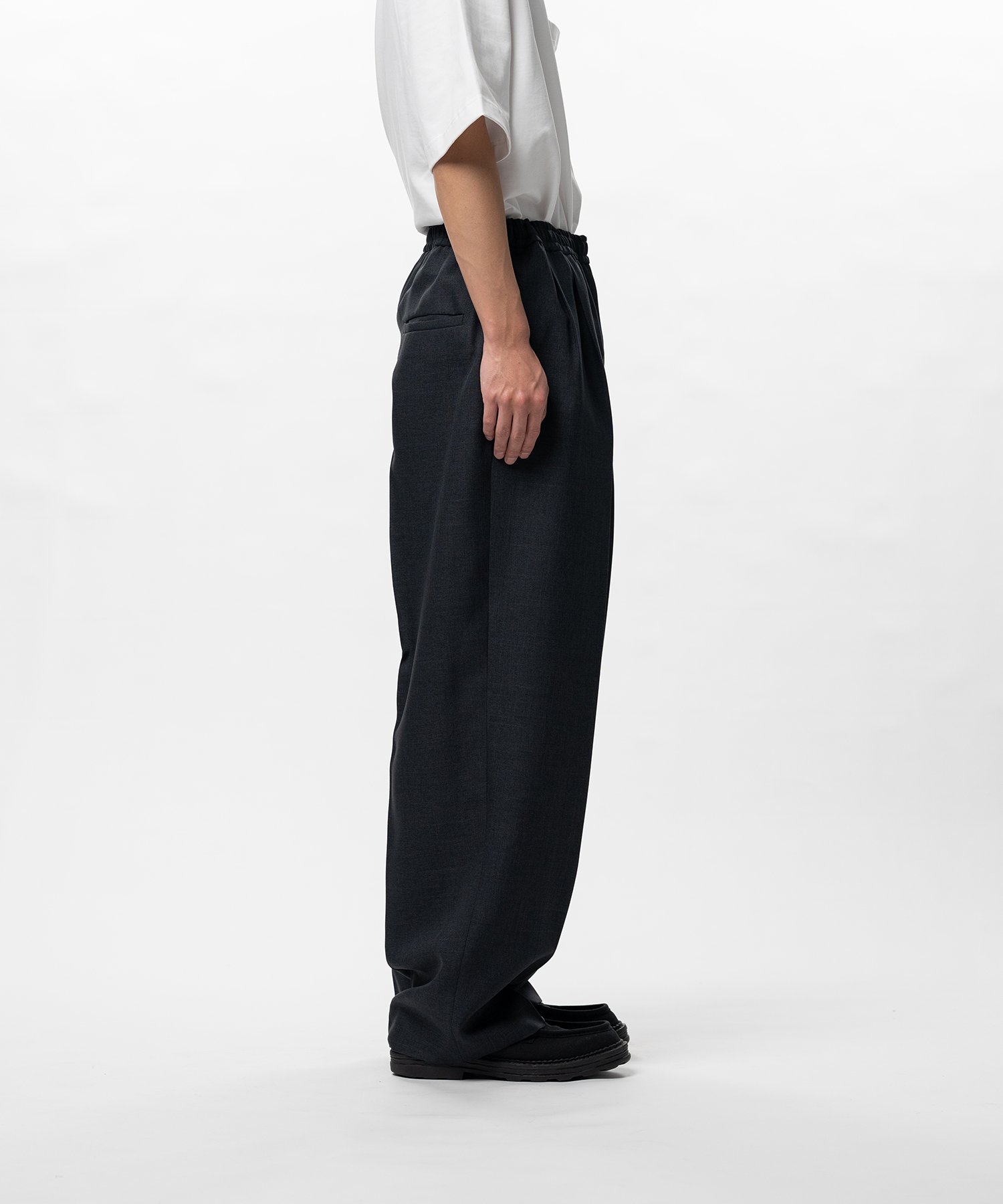 Sharkskin Wool Easy Pants