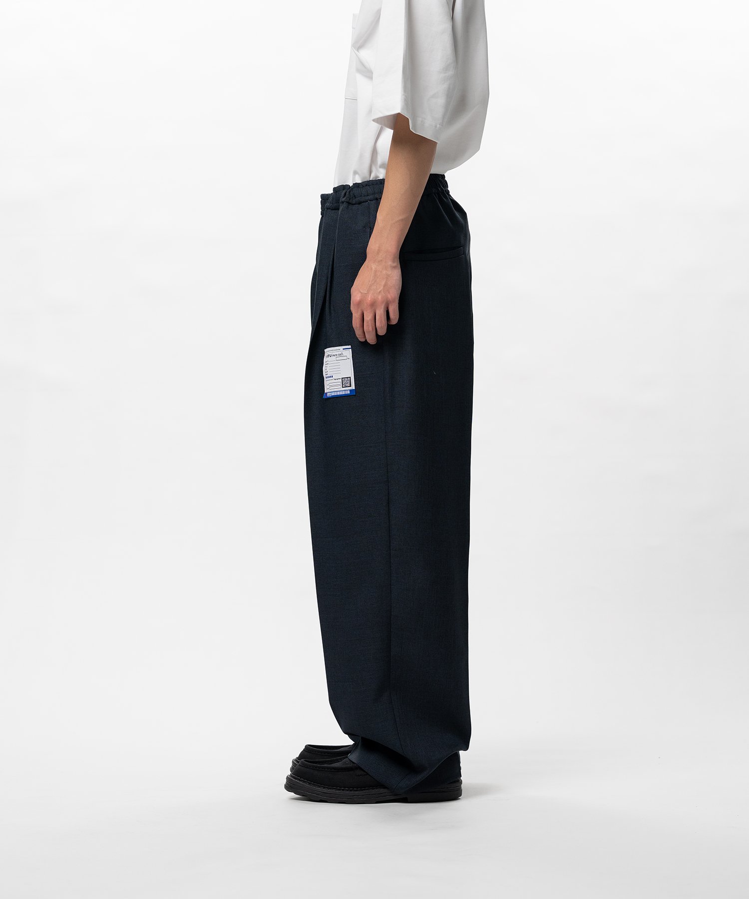 Sharkskin Wool Easy Pants