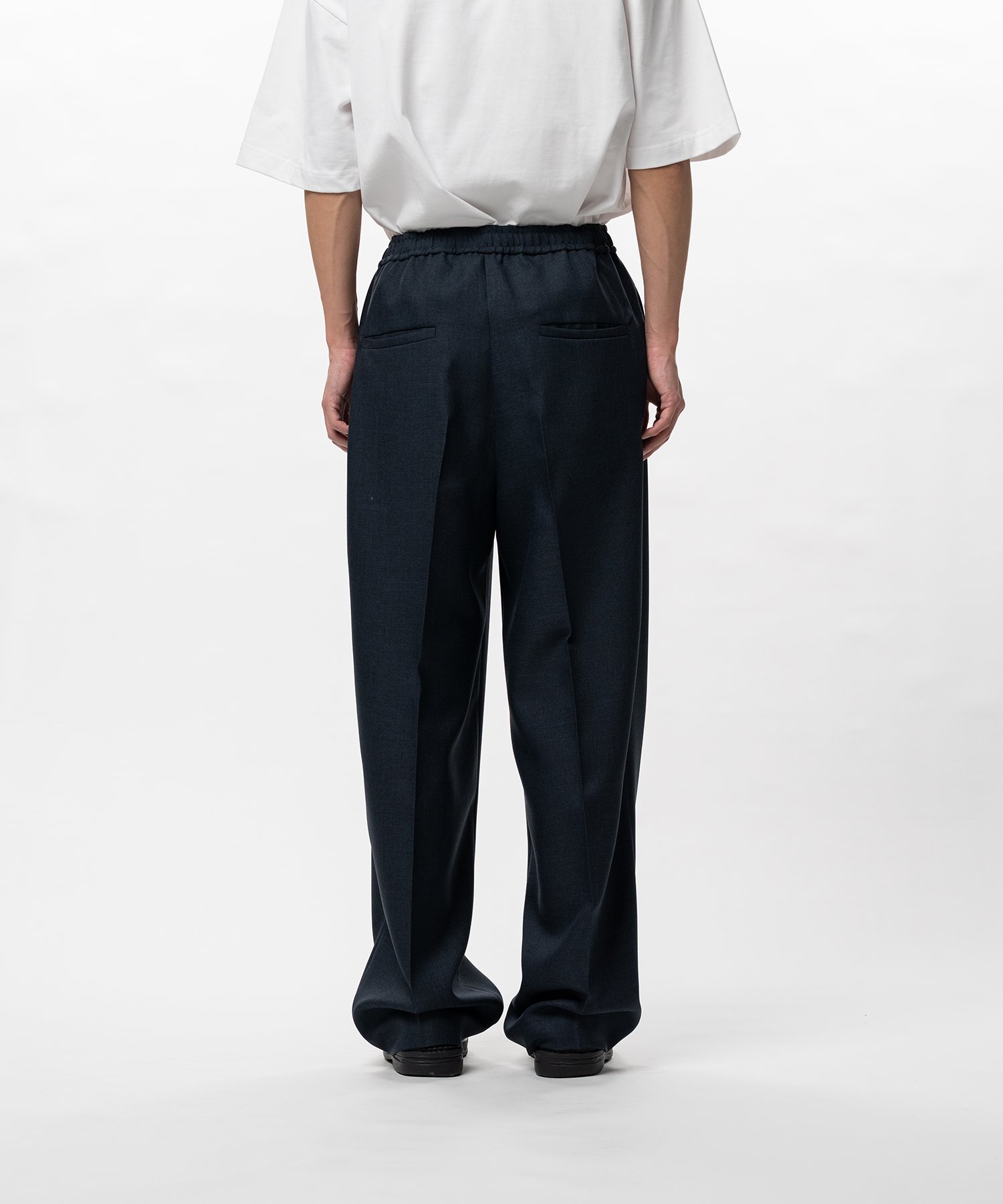 Sharkskin Wool Easy Pants