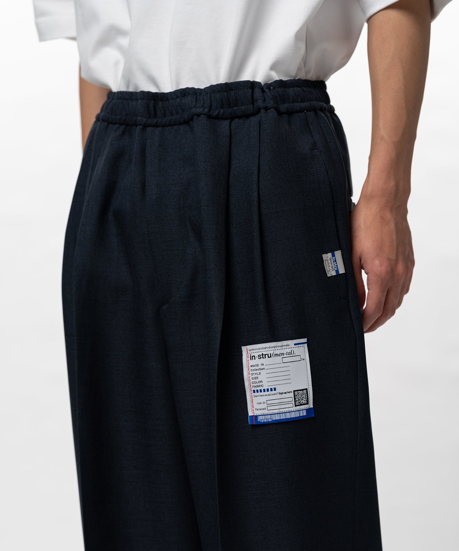 Sharkskin Wool Easy Pants