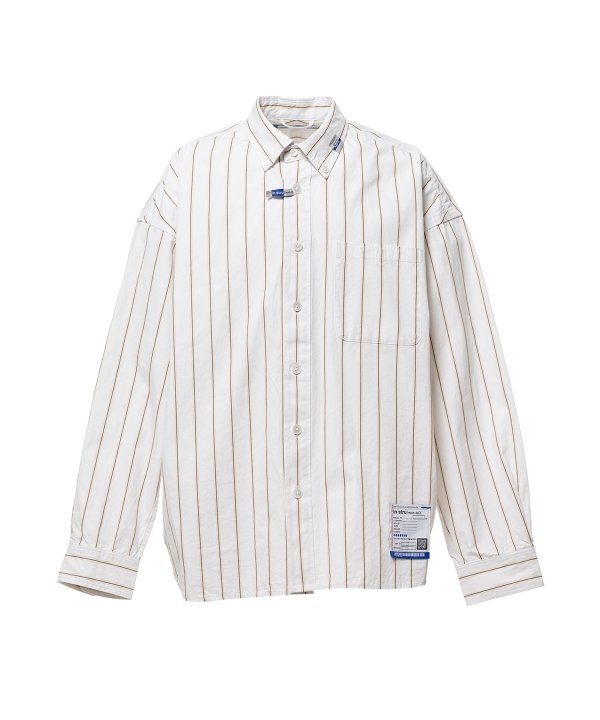 Cotton High Density Stripe Long-sleeve Shirt