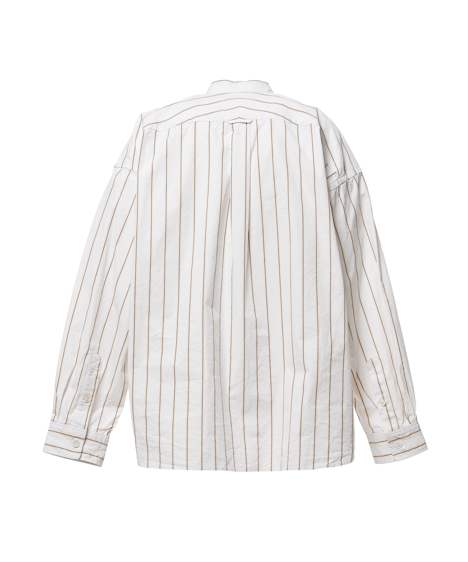 Cotton High Density Stripe Long-sleeve Shirt