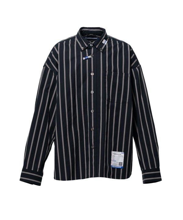 Cotton High Density Stripe Long-sleeve Shirt