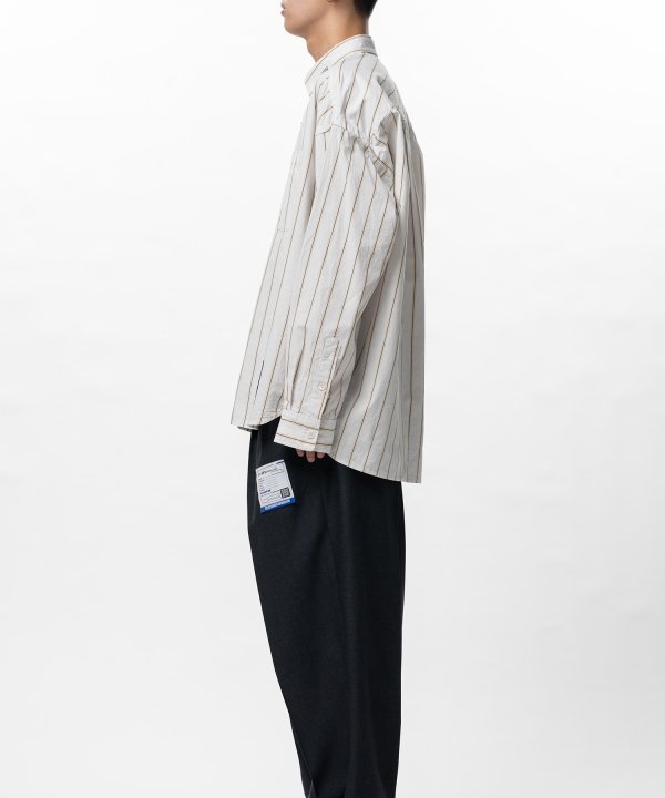 Cotton High Density Stripe Long-sleeve Shirt