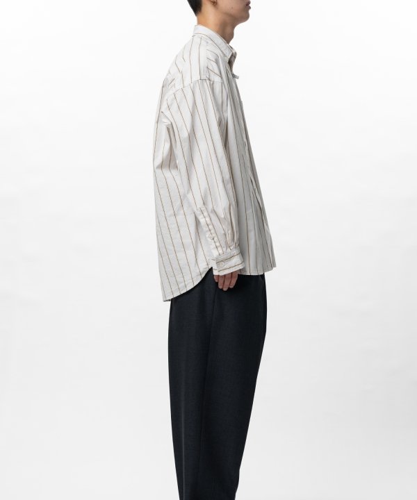 Cotton High Density Stripe Long-sleeve Shirt