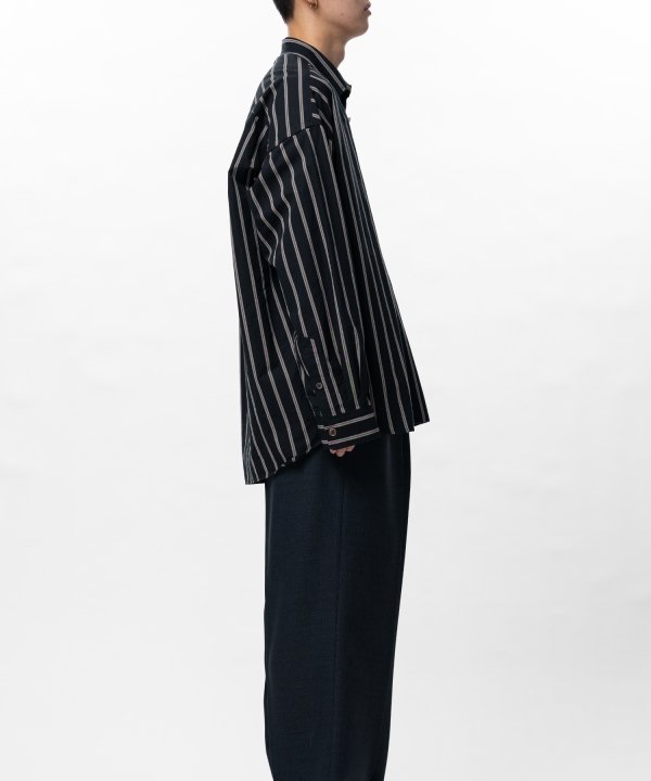 Cotton High Density Stripe Long-sleeve Shirt