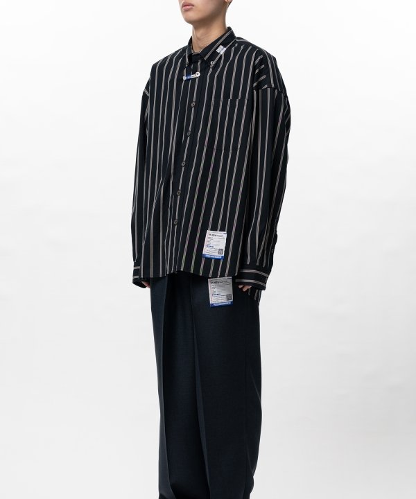 Cotton High Density Stripe Long-sleeve Shirt