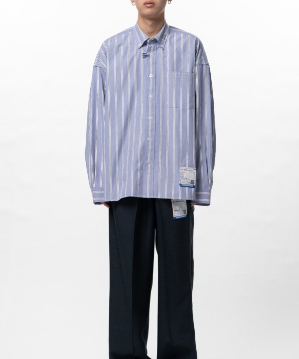 Cotton High Density Stripe Long-sleeve Shirt