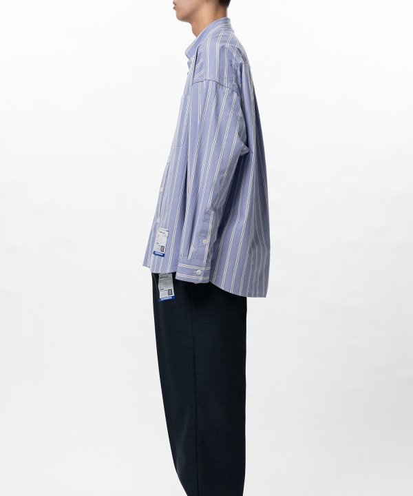 Cotton High Density Stripe Long-sleeve Shirt