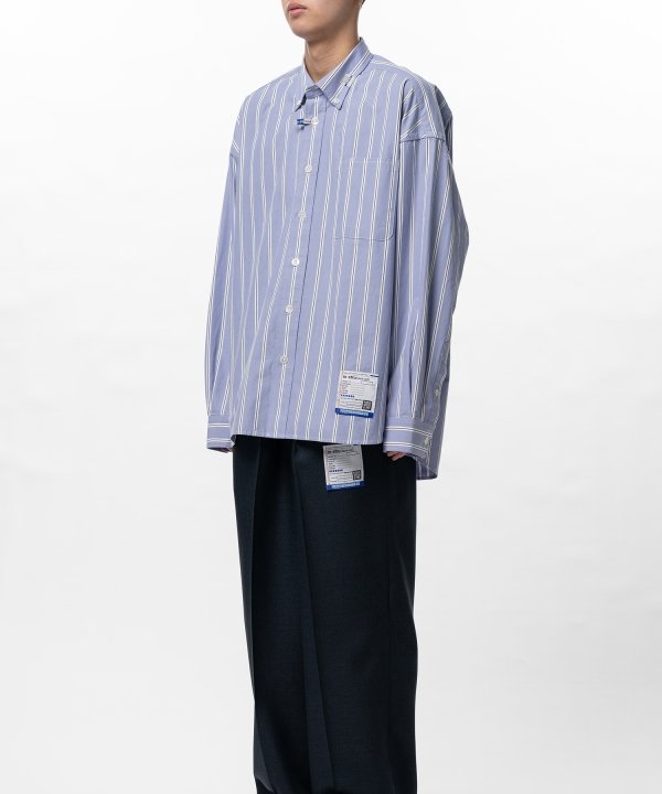 Cotton High Density Stripe Long-sleeve Shirt