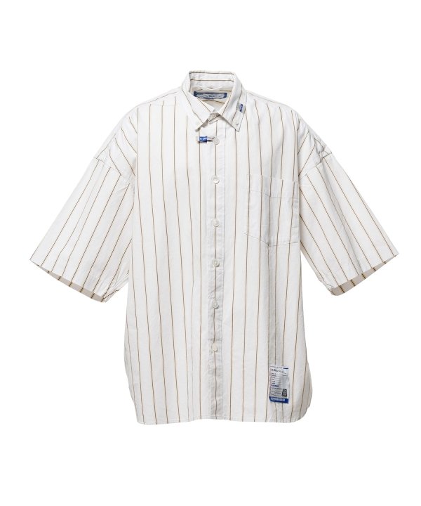 Cotton High Density Stripe Short-sleeve Shirt