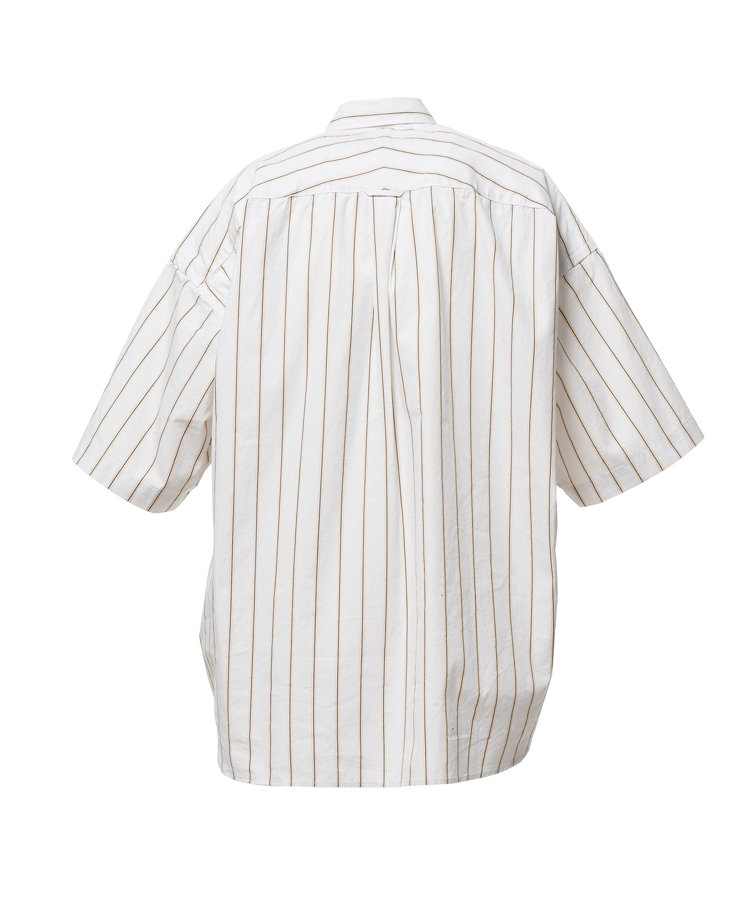 Cotton High Density Stripe Short-sleeve Shirt