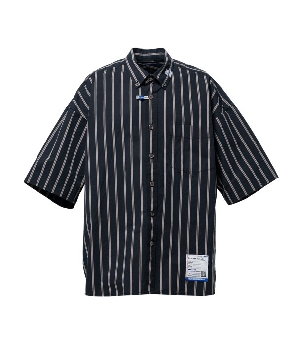 Cotton High Density Stripe Short-sleeve Shirt