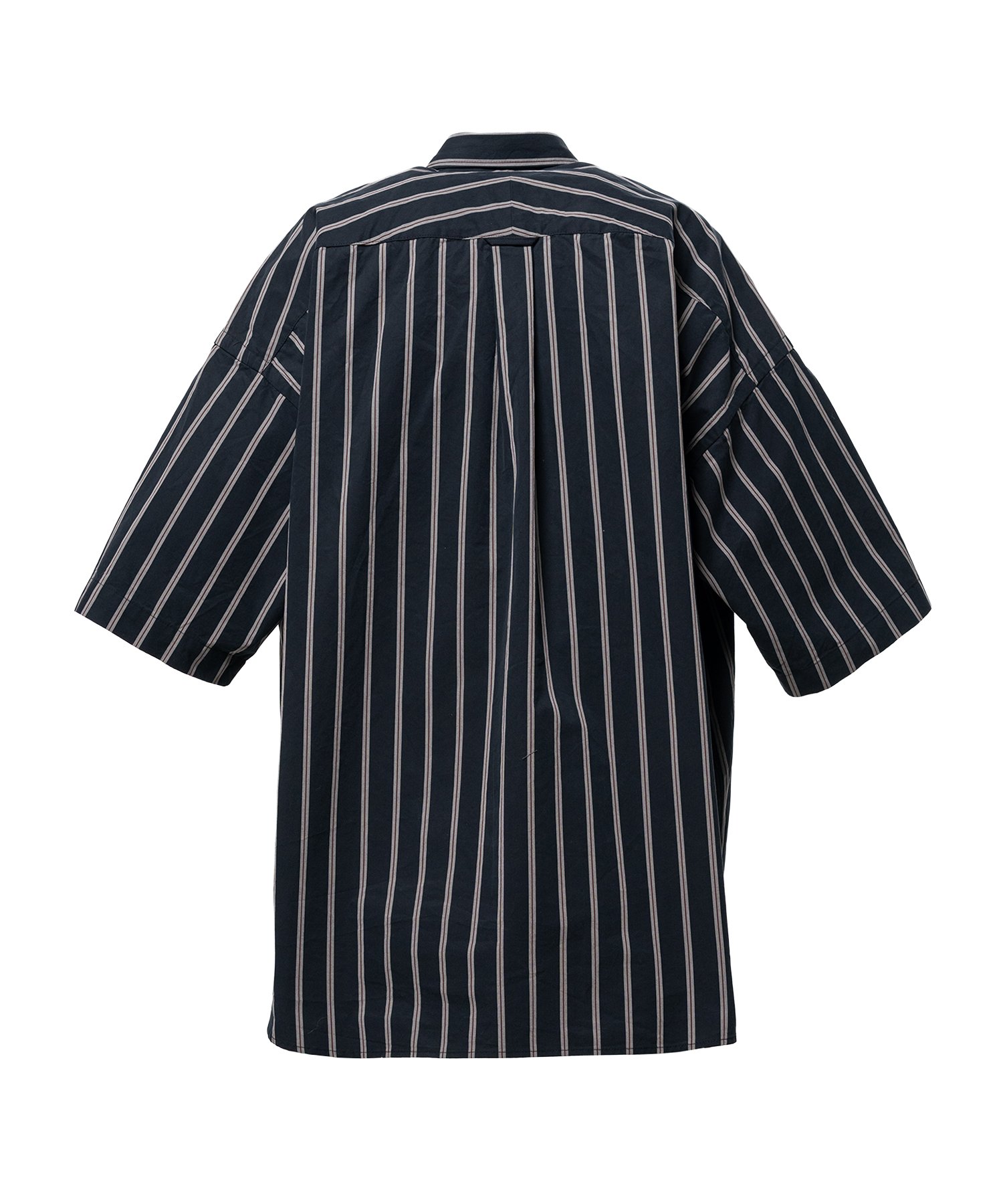 Cotton High Density Stripe Short-sleeve Shirt