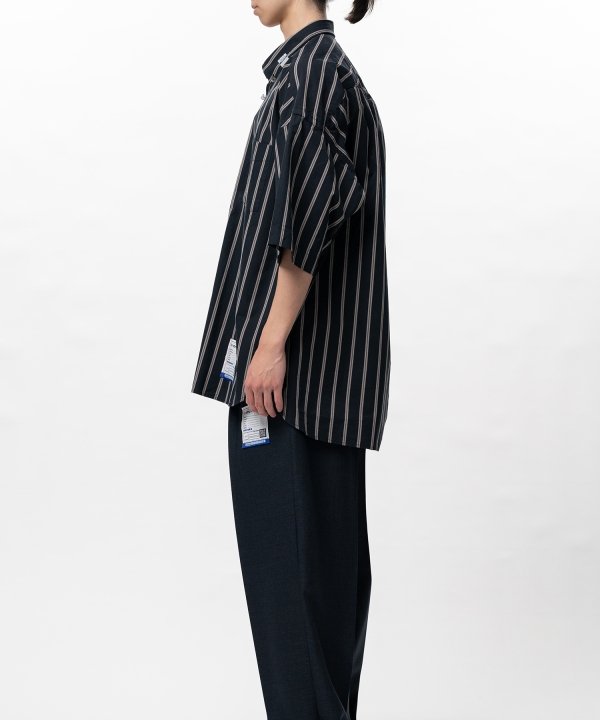 Cotton High Density Stripe Short-sleeve Shirt