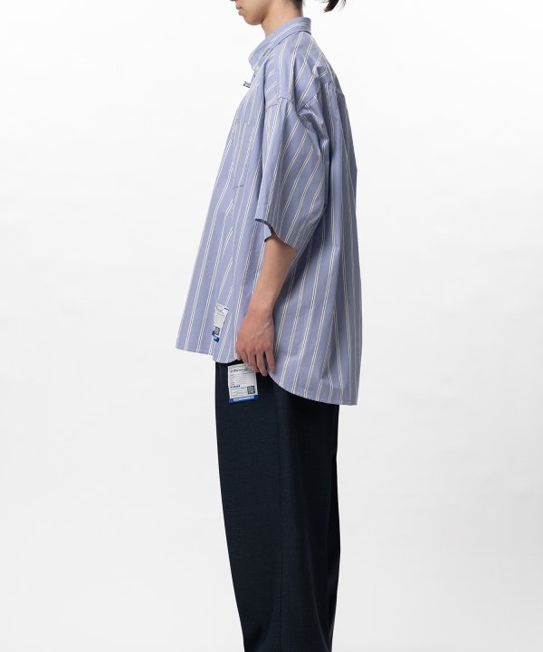 Cotton High Density Stripe Short-sleeve Shirt