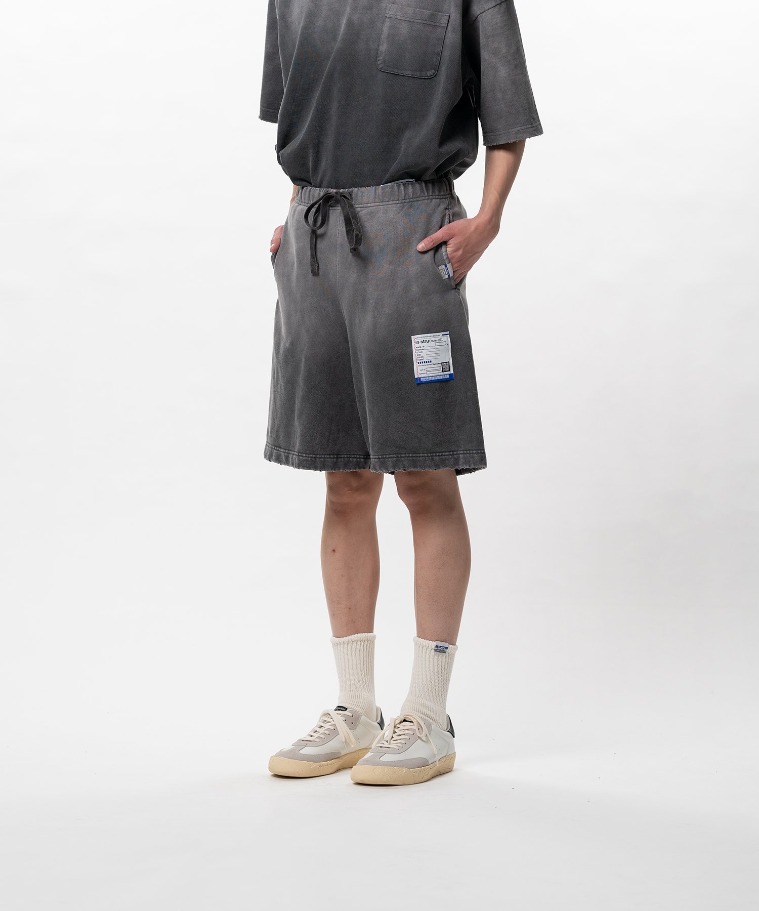 Sun Faded Like Distressed Sweat Shorts