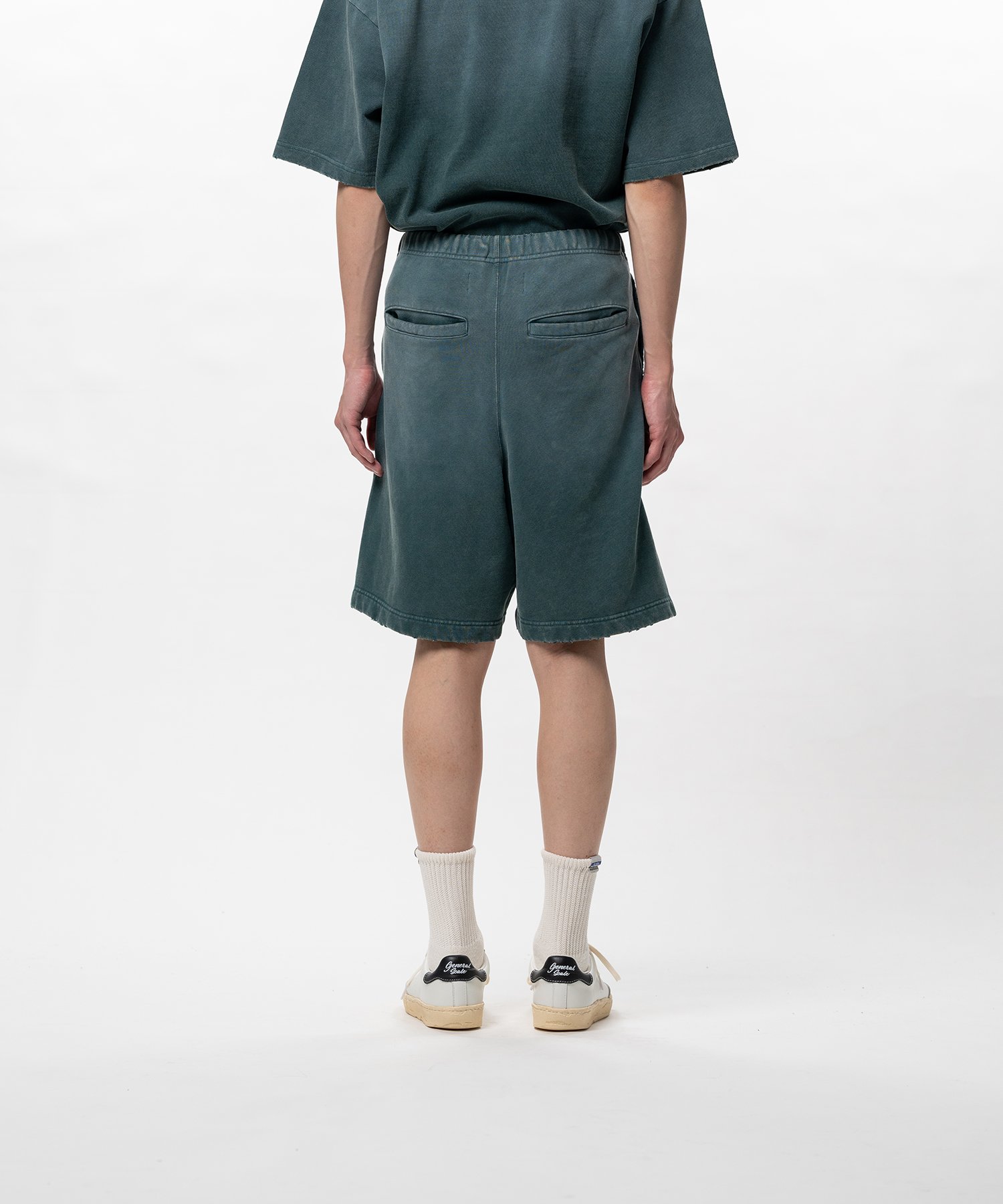 Sun Faded Like Distressed Sweat Shorts