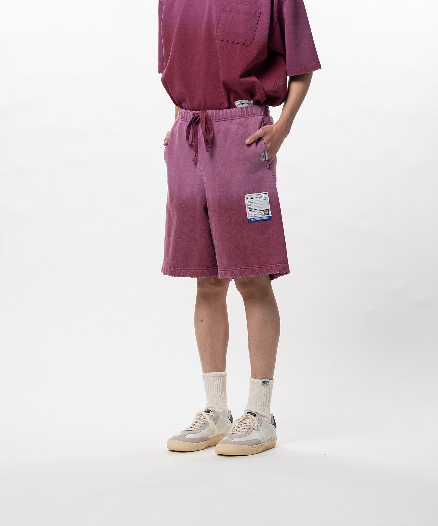 Sun Faded Like Distressed Sweat Shorts