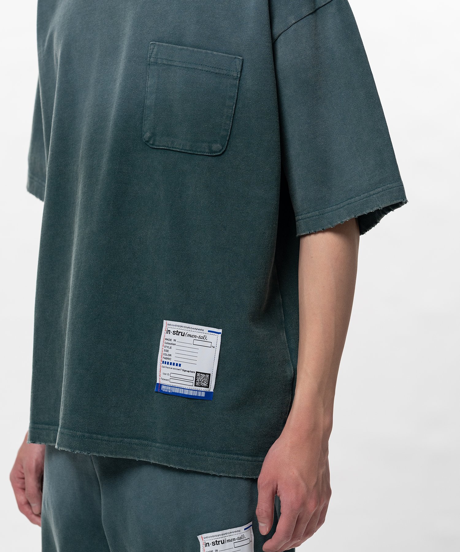 Sun Faded Like Distressed Pocket T-shirt