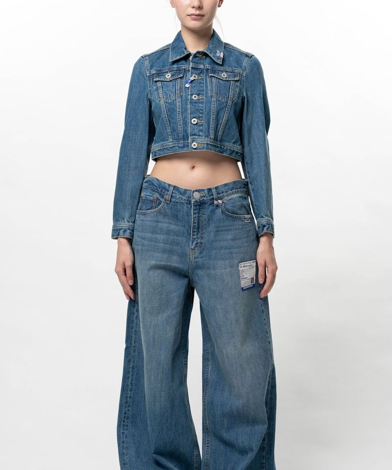 Hard Washed Selvage Cropped Denim Jacket
