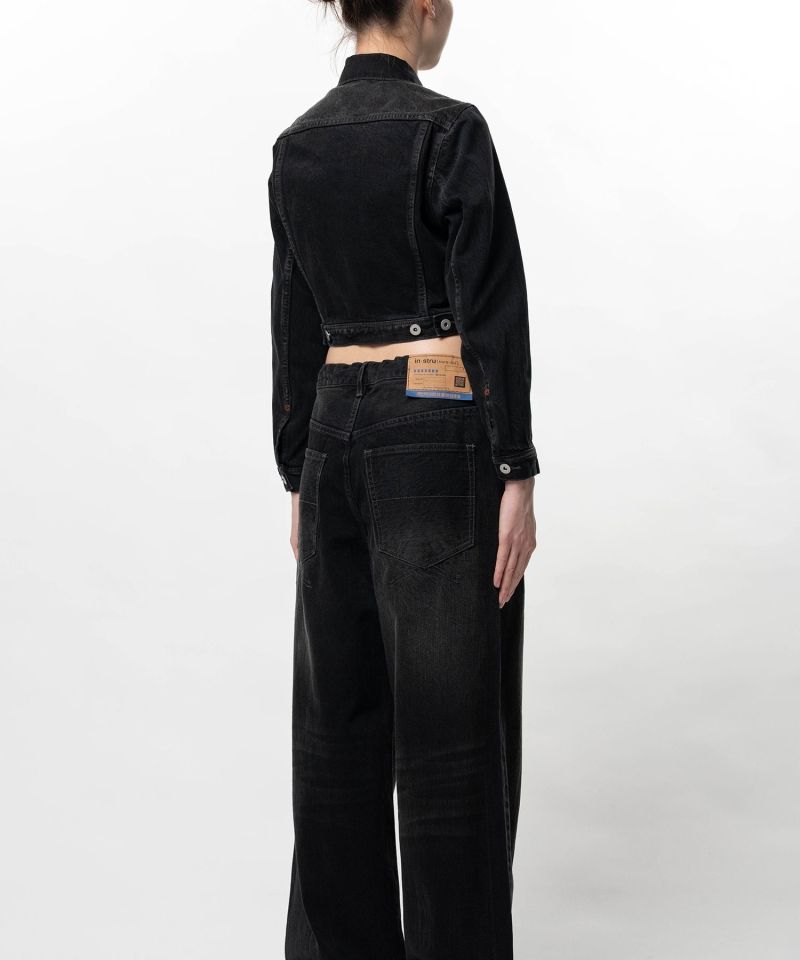 Hard Washed Selvage Cropped Denim Jacket