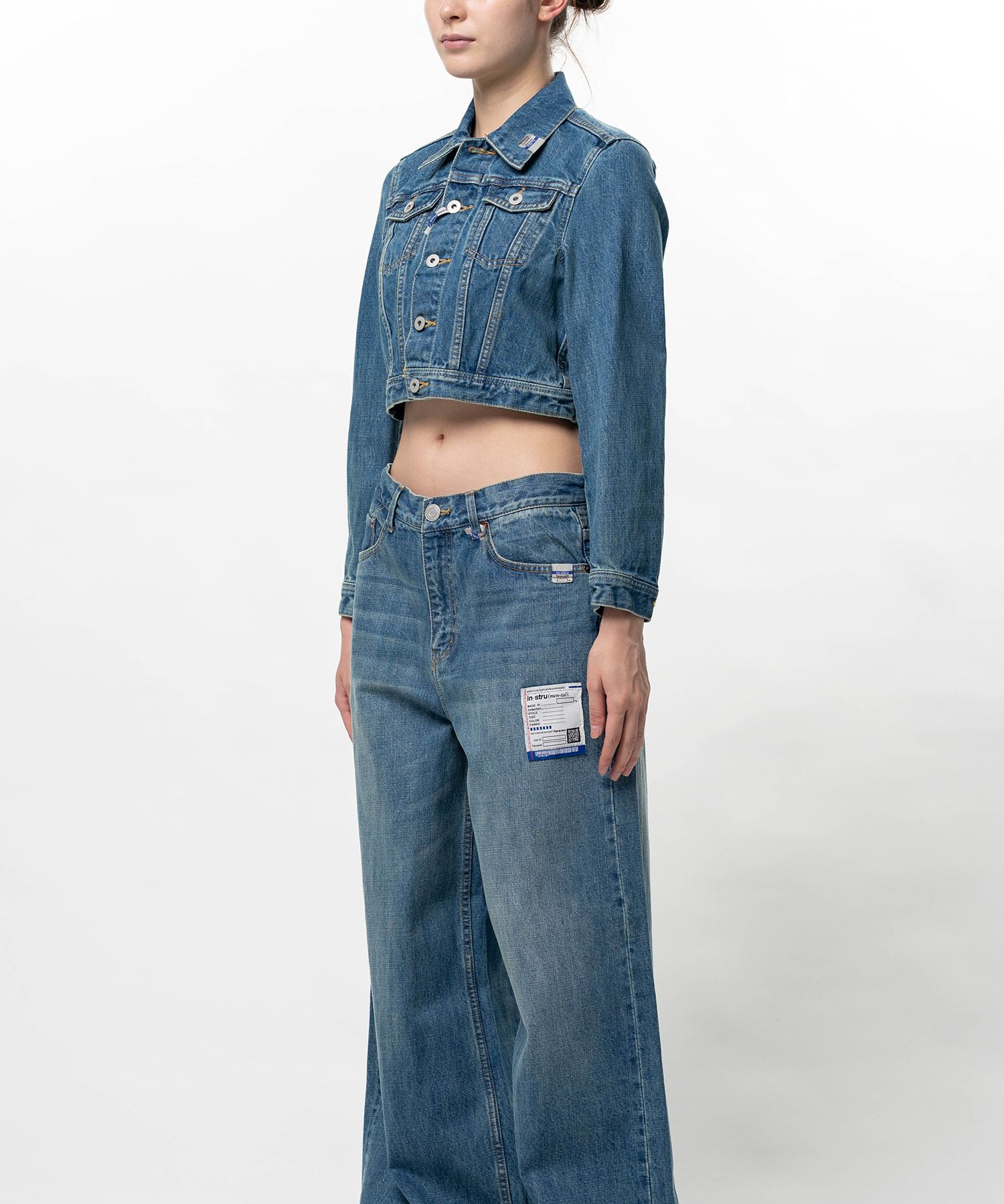 Hard Washed Selvage Cropped Denim Jacket