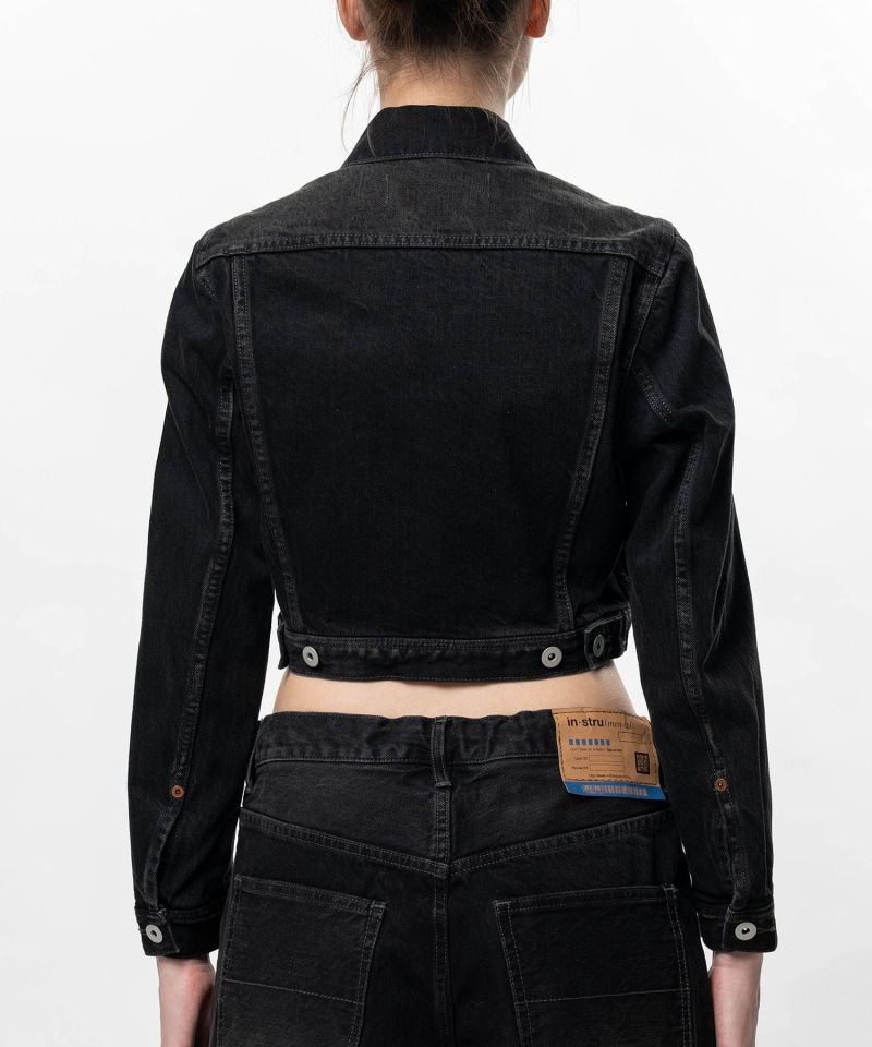 Hard Washed Selvage Cropped Denim Jacket