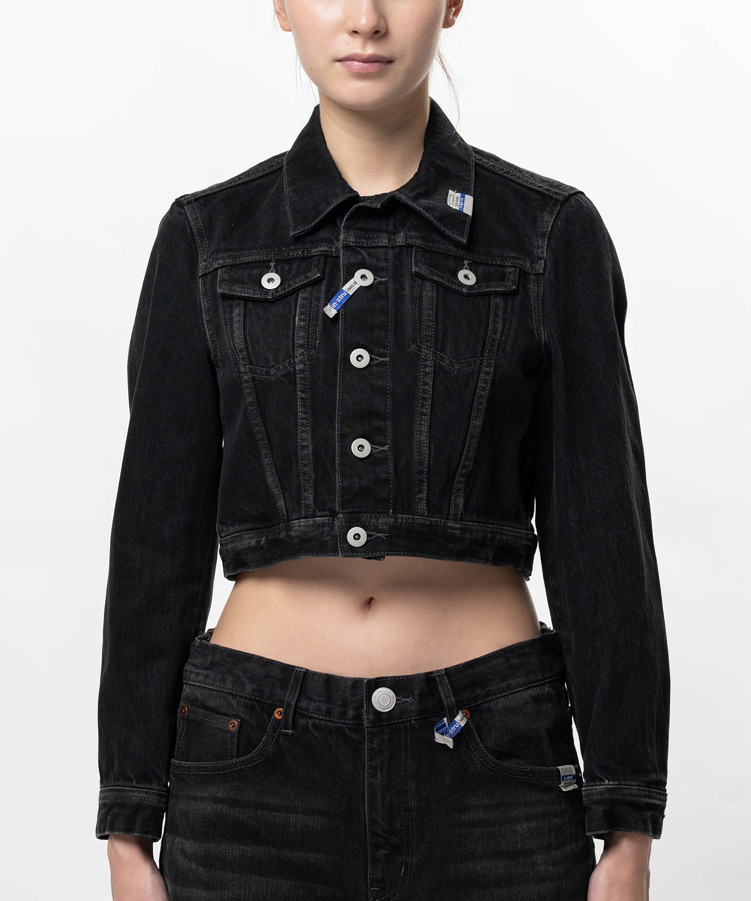 Hard Washed Selvage Cropped Denim Jacket