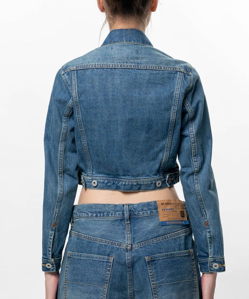Hard Washed Selvage Cropped Denim Jacket