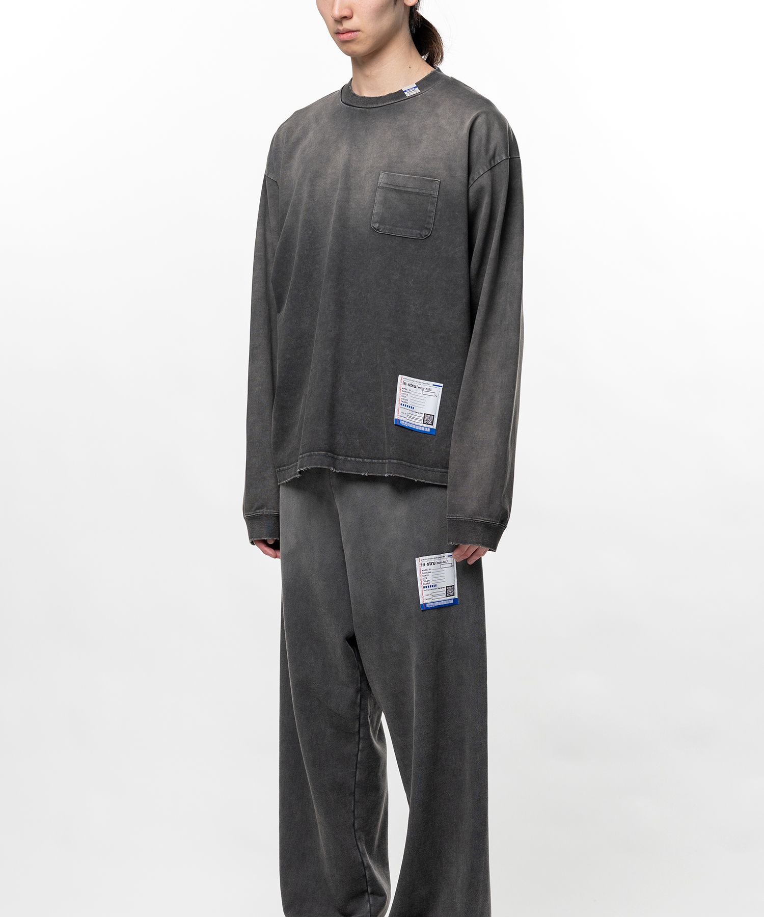 Sun Faded Like Distressed Long Sleeve T-Shirt