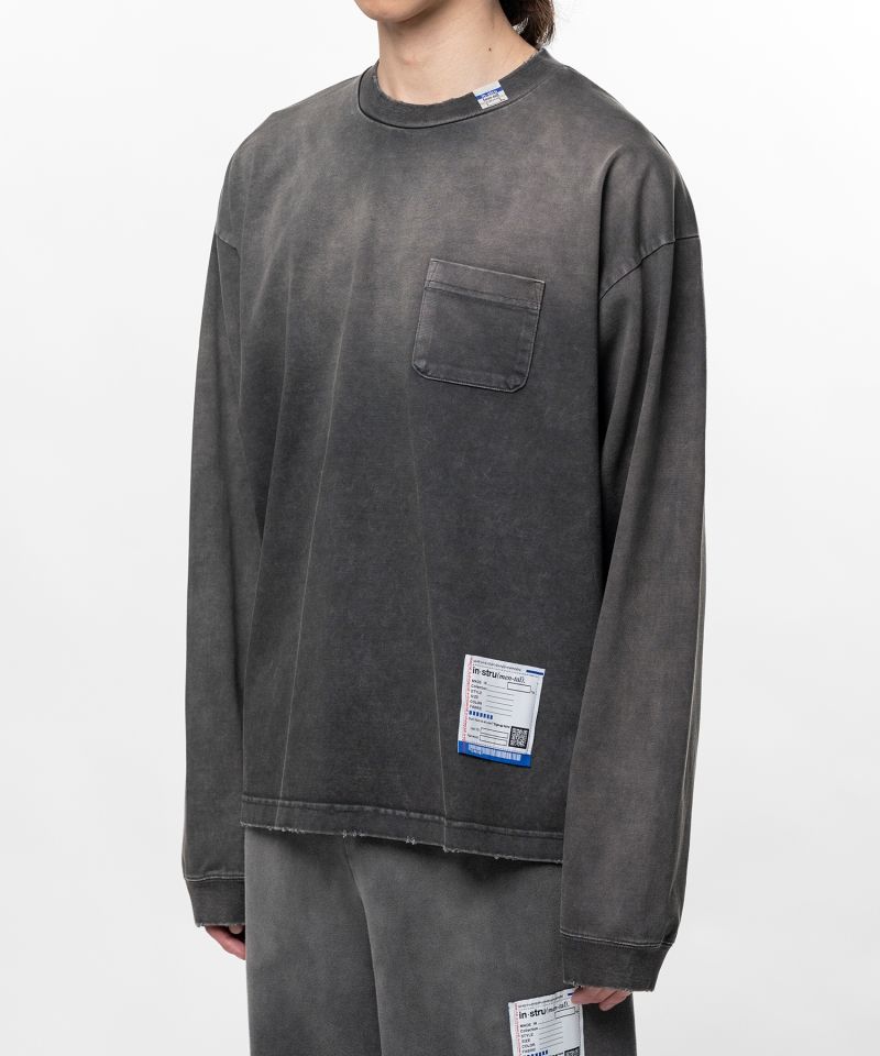 Sun Faded Like Distressed Long Sleeve T-Shirt