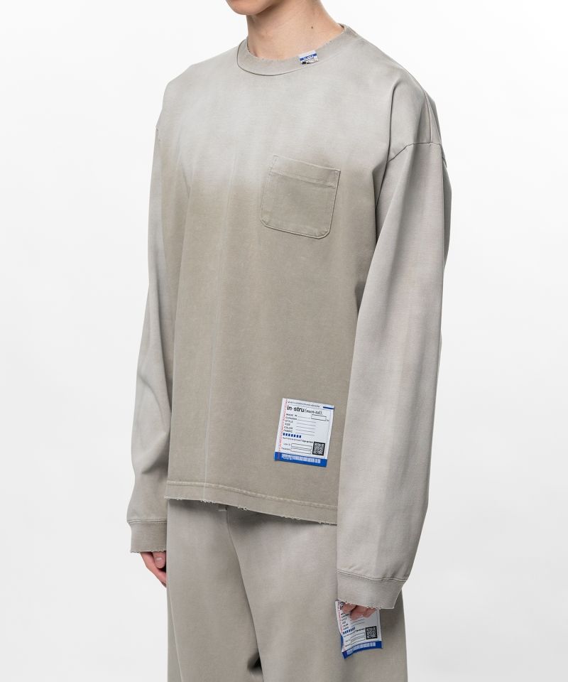 Sun Faded Like Distressed Long Sleeve T-Shirt