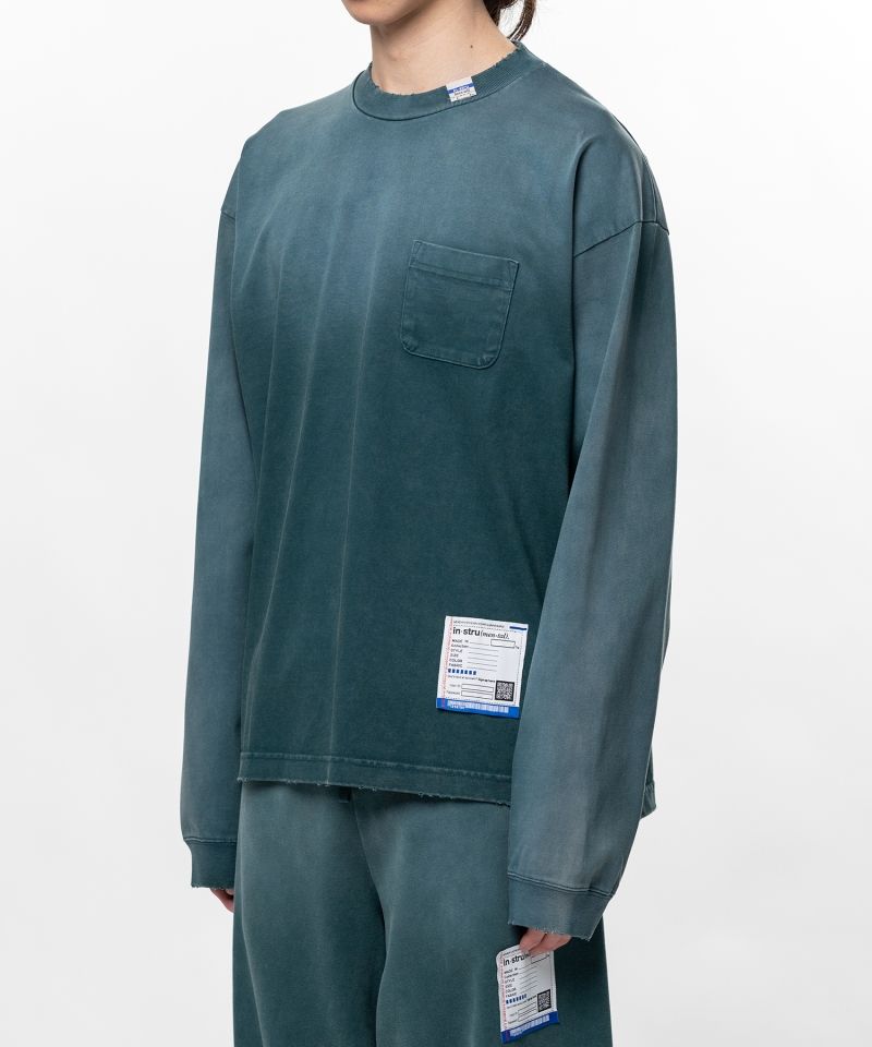 Sun Faded Like Distressed Long Sleeve T-Shirt