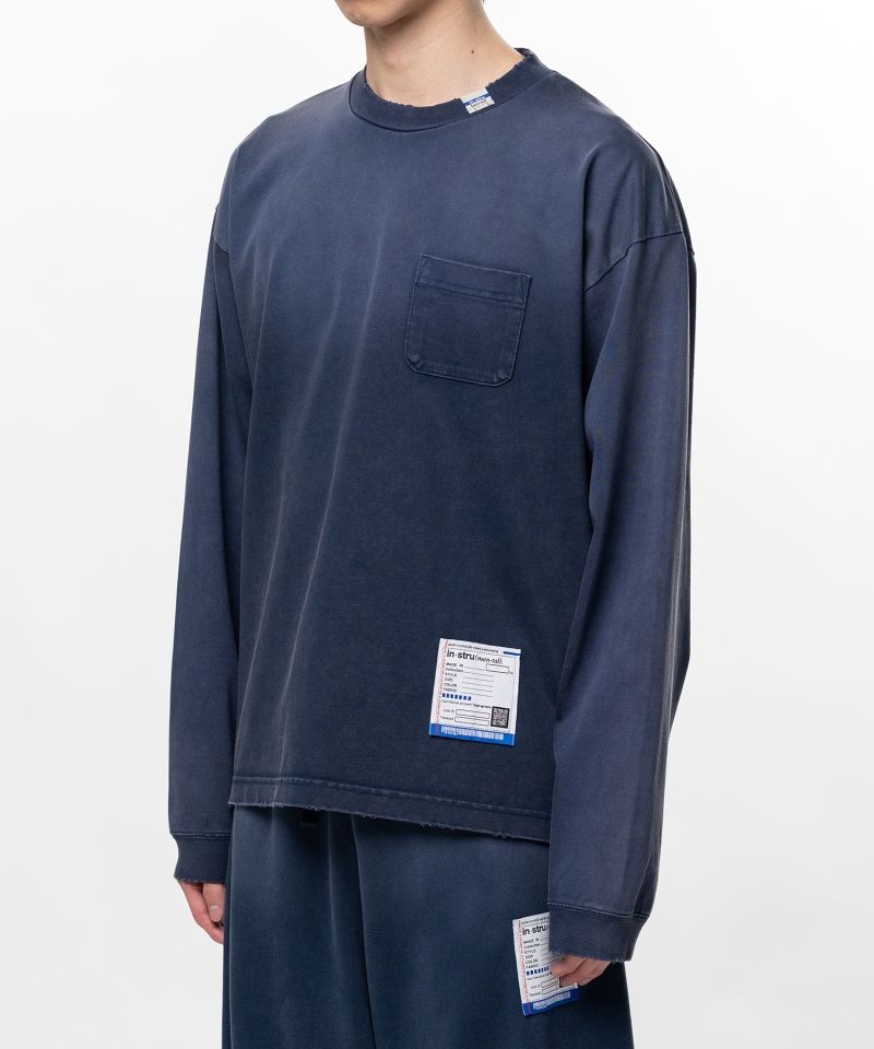 Sun Faded Like Distressed Long Sleeve T-Shirt