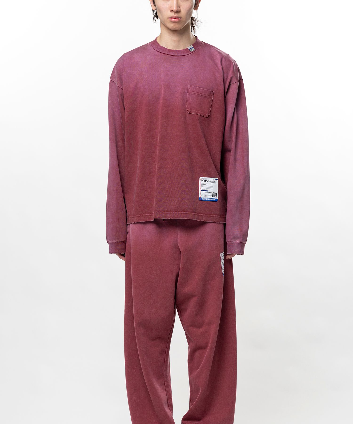 Sun Faded Like Distressed Long Sleeve T-Shirt