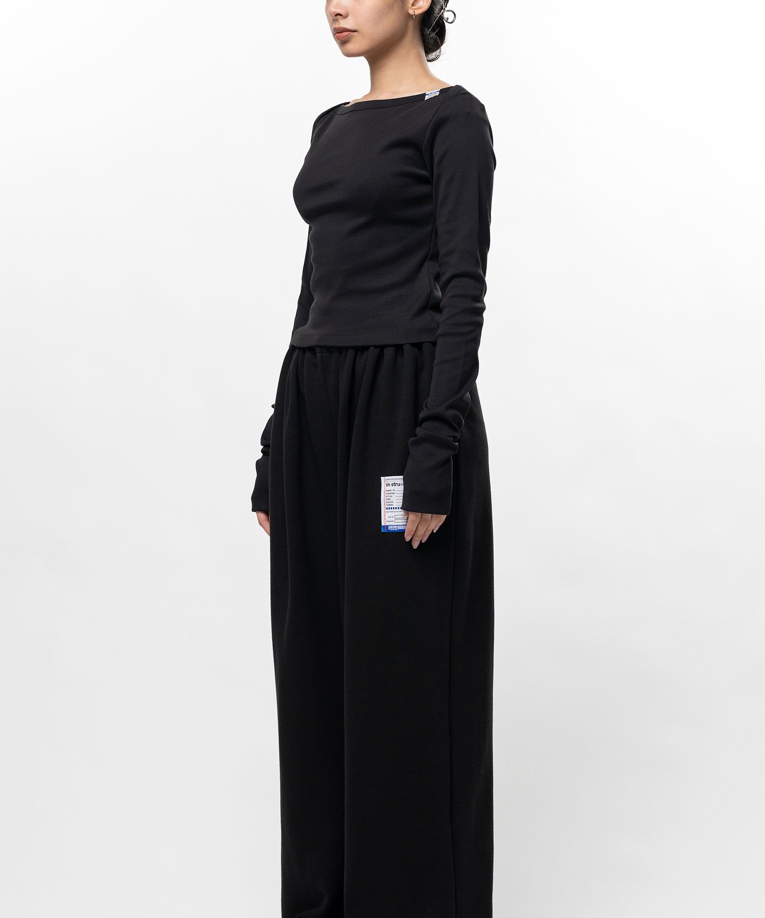 Cotton Rib Long Sleeve T-shirt