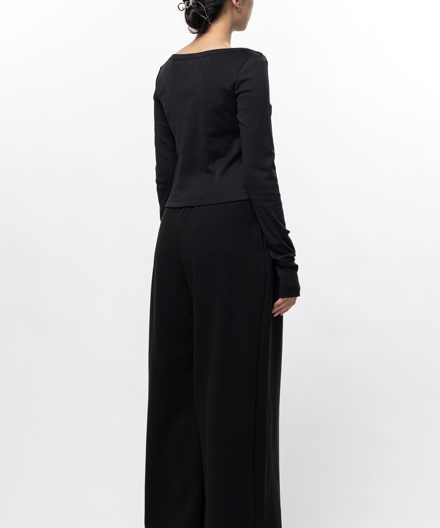 Cotton Rib Long Sleeve T-shirt