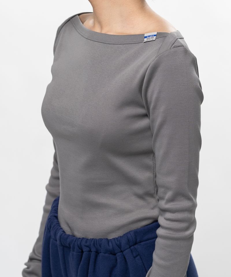 Cotton Rib Long Sleeve T-shirt