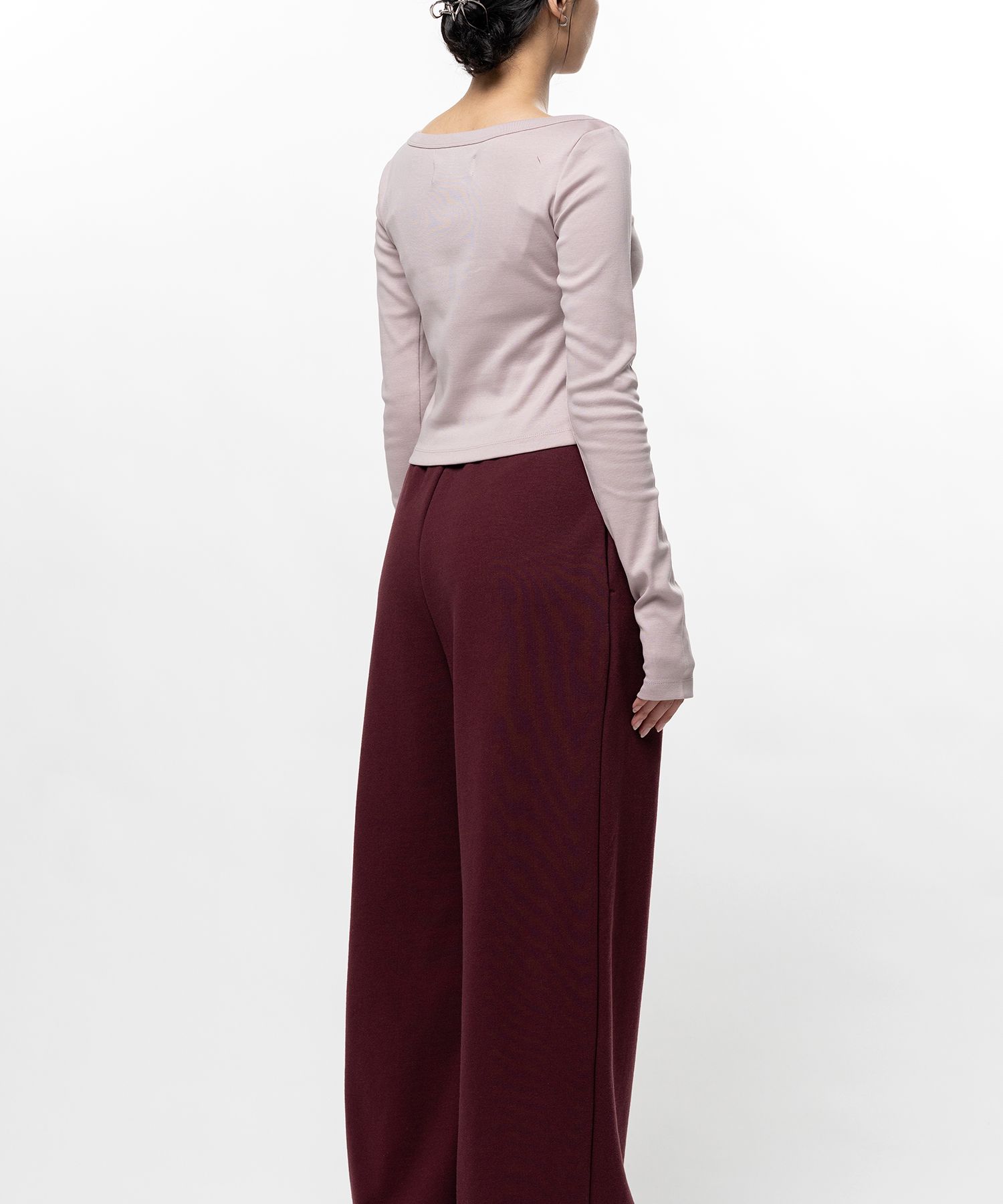 Cotton Rib Long Sleeve T-shirt